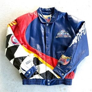 2005 Jeff Hamilton Rusty Wallace leather jacket size XL